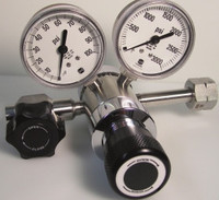 Stainless Steel High Purity AA HIGH FLOW Two Stage Pressure Regulator Model 3501HF 10-100 PSIG W/716 CGA & 3/8 COMP FITTING