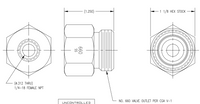 ADAPTOR CGA 660 X 1/4" FNPT  MONEL