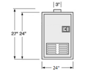 Safety Storage Cabinet for 2 Lecture Bottles Cylinders 24"W X 18"D X 24"H Model 3200CC-1 Custom