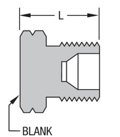 Stainless Steel CGA Cylinder Connection 350 Blank Model CGA350SS-BLANK