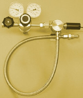 Brass Protocol Single Station Manifold 36" Teflon-Lined Pigtails With Check Valve Model 917B-3-CV-590