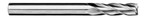 1/8" SINGLE END EXTRA LONG 4 FL UNCOATED