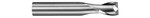 1/16" SINGLE END STUB LENGTH 2 FL  UNCOATED