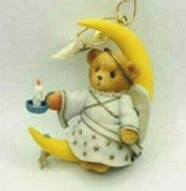 Cherished Teddies  ~  BEAR  ON  MOON  ORNAMENT  *  NEW From Our Retail Shop
