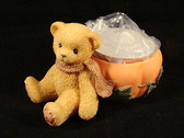 Cherished Teddies  ~  PUMPKIN  TEA LIGHT ... Holder  *  NEW From Our Retail Shop