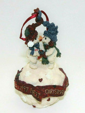 Boyds Folkstone ~ MISTLETOE & HOLLY ... 1ST XMAS TOGETHER Ornament * NEW From Our Shop