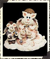 Boyd's  ~  FELICIA ANGELPUSS & GEORGE...PEACE ON EARTH * 3E