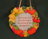 Enesco SIGNS OF TIME ~ OPEN OUR EYES LORD ... BLESSINGS  *Fall Plaque* NEW