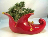 Christmas  ~  RED BOOT PLANTER  *  MINT Condition
