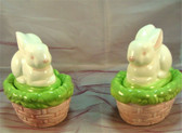Dept. 56  ~  BUNNY ON BASKET ...  Two Pc. Sets   *  NEW From Our Retail Shop