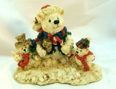 Enesco  ~  BEAR SNOWMAN ... With Small Bears   *  NEW From Our Retail Shop