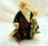 Enesco  ~  SANTA w/ Dog and Bone   *4.5"*   NEW From Our Retail Shop
