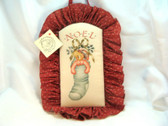 Karla's Kreations  ~  NOEL BEAR IN STOCKING WH ... Red  *  NEW From Our Shop