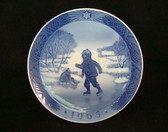 Royal Copenhagen  ~  LITTLE  SKATERS  PLATE  *  Mint Condition