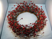 RED  BERRY TWIG  ROUND  WREATH ... 12"  *  New