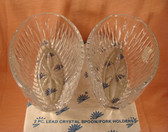 Princess House  ~  CRYSTAL SILVERWARE HOLDERS  *  NIB