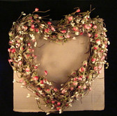 PASTEL  BERRY  HEART  TWIG  WREATH ... 12"  *  NEW