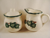 Noel  ~  SUGAR & CREAMER ... Green Ivy Design  *  NEW From Our Retail Shop