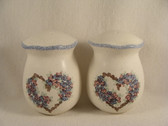 Noel  ~  SALT & PEPPER ... Blue/Rose Heart Flower  *  NEW From Our Shop