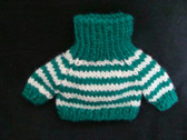 KNIT SWEATER ... Green & White Stripe * For Plush or Doll   * NWT