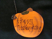 HAPPY  THANKSGIVING  *  WOOD  PUMPKIN  *  NEW