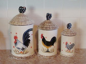 Enesco's Isabelle ... ROOSTER CANISTER SET  *  NEW From Our Shop