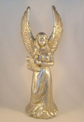 Enesco  ~  ANGEL w/HARP ... 14" Candleholder  *  NEW From Our Retail Shop