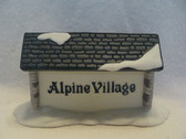 Dept 56  ~  ALPINE VILLAGE ... Sign  *  NEW From Our Retail Shop