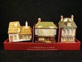 Department 56  ~  CHRISTMAS  CAROL  COTTAGES ... Set of 3 Ornaments  *NIB*  Rare Find