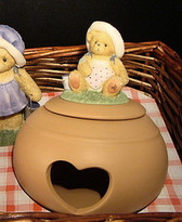 Cherished Teddies  ~ TEA LIGHT HOLDER  ... 2003 Member Pc. *  NIB