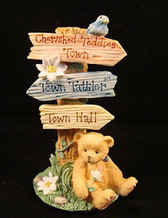 Cherished Teddies  ~  TOWN TATTLER SIGNAGE  ... Event Fig. *  NIB