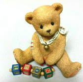 Cherished Teddies  ~  NOLAN  *  Bear With String Blocks  *  NEW From Our Shop