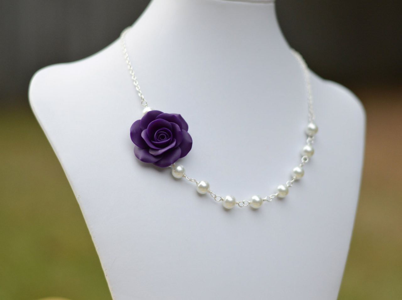 dusky purple rose , turquoise jewelry