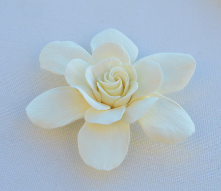 Gardenia Hair Clip in Ivory. LARGE 