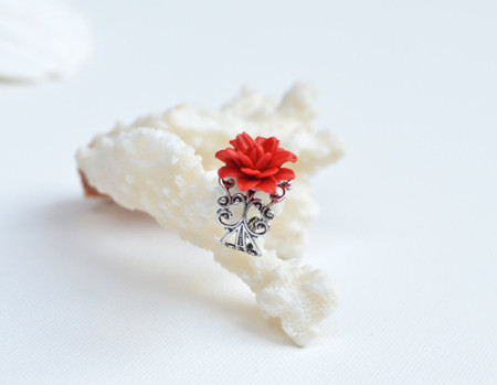 Red Dahlia Ring
