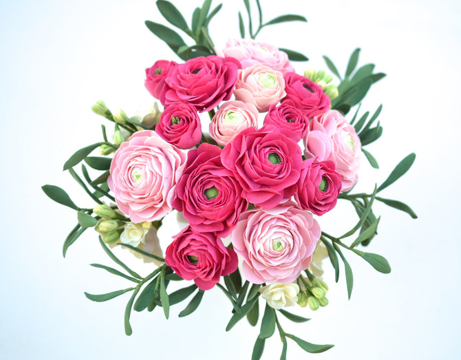 Bouquet Butterfly - pink roses, ranunculuses, stock – My Peonika Flower  Shop