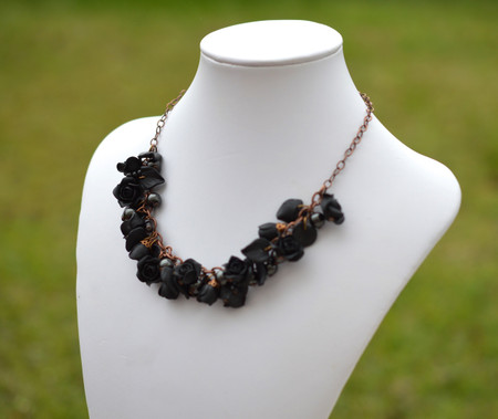 Lucinda Garden Necklace in Black Rose