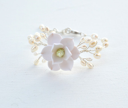 Kelly Vine Bracelet in White Magnolia