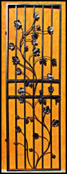 Charlotte Grapevine Iron Wine Cellar Door - Tall  (94" for 8 foot doorways)