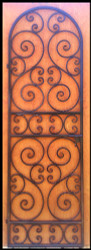 Tall Scalloped Scroll Iron Wine Cellar Door or Garden Gate 8 feet tall