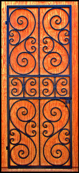 Scalloped Scroll Iron Wine Cellar Door or Gate 32" X 80"