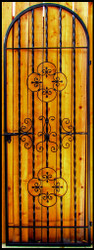 Rosette Iron Wine Cellar Gate