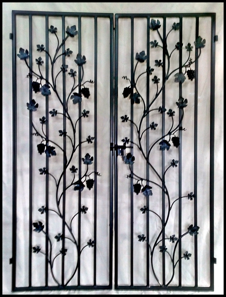 Iron Wine Cellar Double Door Charlotte Grapevine 60 Inches Wide By 80 Or 96 Inches Tall