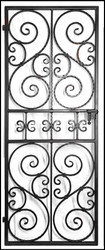 Scalloped Scroll Iron Wine Cellar Door