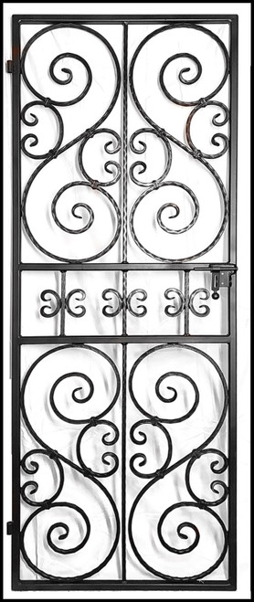 Scalloped Scroll Iron Wine Cellar Door
