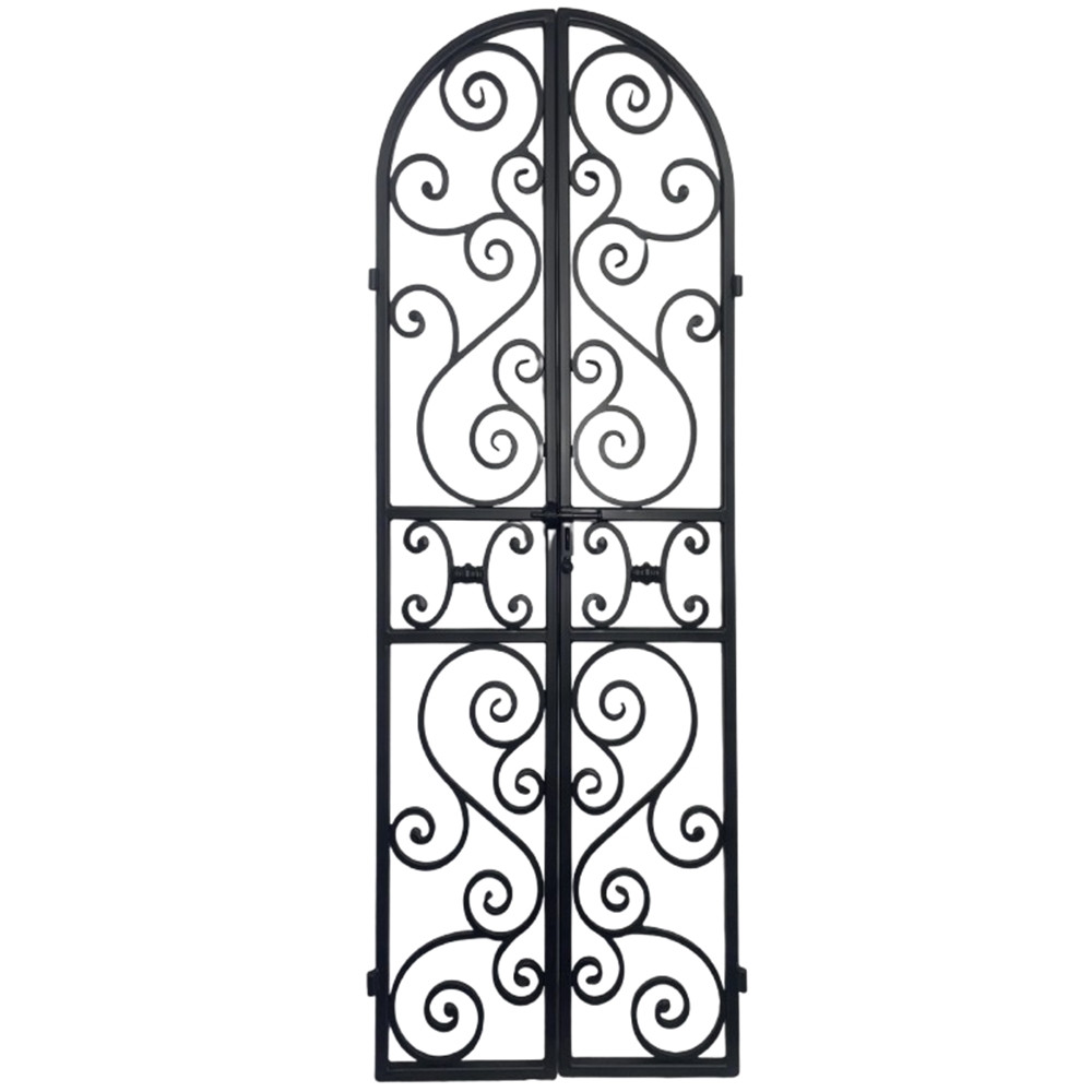 Cabernet Style Wrought Iron Wine Cellar Double Door