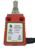 LSPM-PMRP-E Panel Mount Roller Plunger Mini Limit Switch - 2NC 1NO - 2M Cable End - Composite