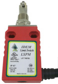 LSPM-PMCRP-E Panel Mount Cross Roller Plunger Mini Limit Switch - 1NC 1NO Snap - 2M Cable End - Composite
