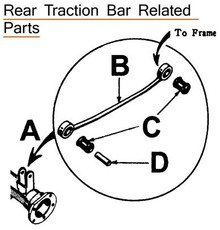 Radius Rod, Rear Axle (Traction Bar) Avanti & Hawk