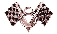 V-8 Checkered Flag Emblem - N.O.S.